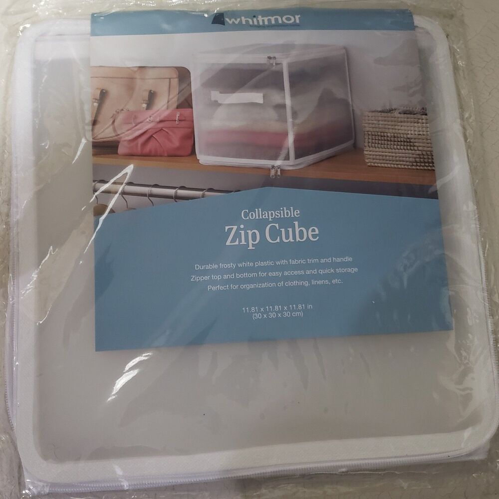 NIP1 Whitmor Collapsible Zip Cube WWW dimensions30L x 30W x 30H centimeters - Picture 5 of 5
